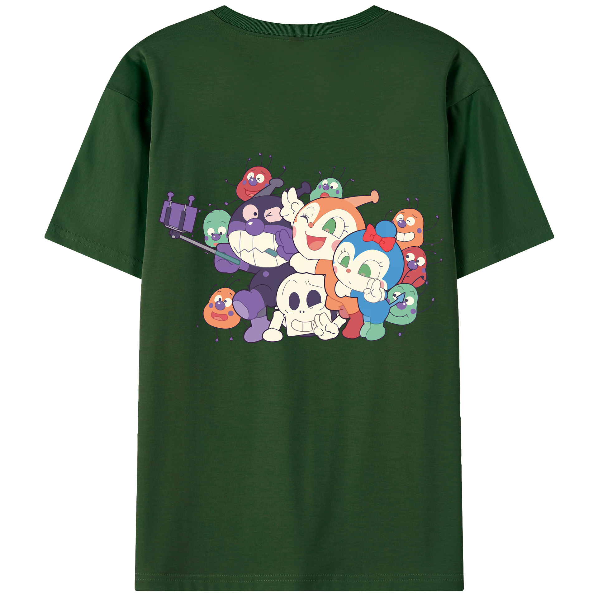 （画像用） アンパンマン Anpanman 綿100％半袖Tシャツ（背面プリント）